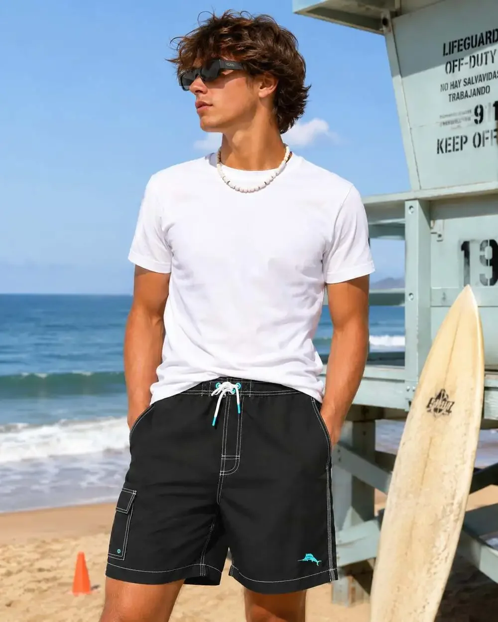 Tommy Bahama Black Swim Trunks Board Shorts XXL Surf Beach